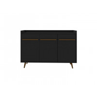 Manhattan Comfort 230BMC8 Bradley Buffet 53.54 Stand with 4 Shelves Black